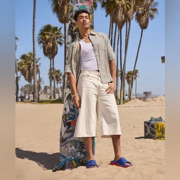 Freshy Cali Blue and Red Slide Sandals 🆕 - Picture 9 of 9